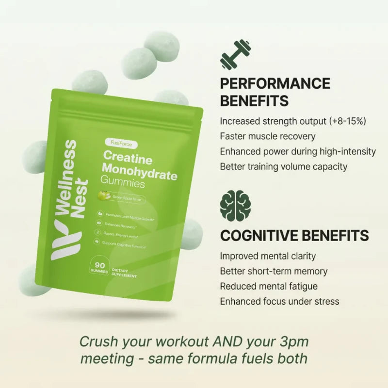 Benefici cognitivi e fisici di FusiForce Creatine Gummies
